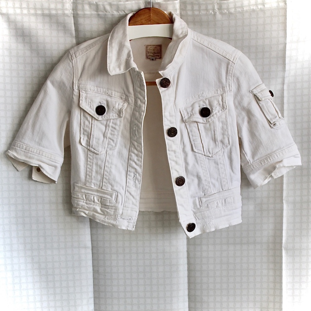 White jean jacket
